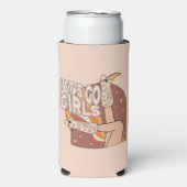 Retro Pastel Roze Rodeo Bachelorette Bruid (Seltzer Voorkant)