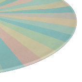 Retro Pastel Starburst Round Cutting Board  Snijplank (Hoek)