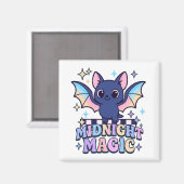 Retro Pastelcore Schattigee Halloween Bat & Checke Magneet (Voorkant / Achterkant)