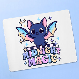 Retro Pastelcore Schattigee Halloween Bat & Checke Muismat