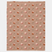 Retro Pasteldeken Groovy Kerst thuis Fleece Deken (Voorkant)