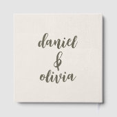 Retro Pastelkleur Daisy Wedding Gastenboek (Achterkant)