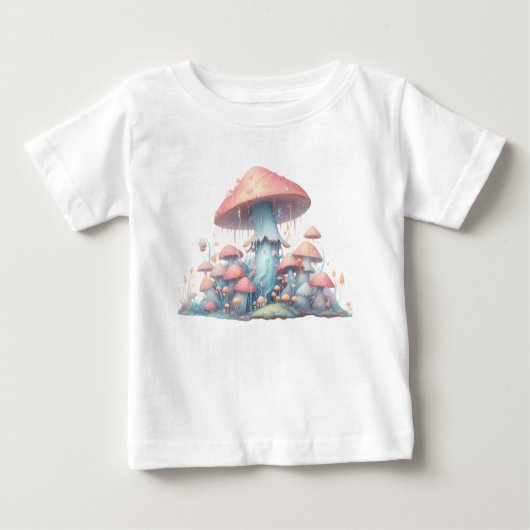 Retro pastelpaddenstoelen design met zachte kleure (Voorkant)