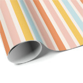 Retro pastelstreep stijl inpakpapier (Rol Hoek)