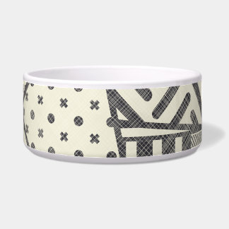 Retro Patchwork: Abstract geometrisch ontwerp Voerbakje