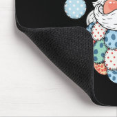 Retro Patchwork Santa Claus Christmas Preppy Xmas  Muismat (Hoek)