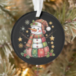 Retro Patchwork Snowman Joyeux Noël Coquette<br><div class="desc">Retro Patchwork Snowman Joyeux Noël Coquette</div>