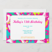 Retro Patins Invitation personnalisée "Patinons !" (Dos)