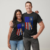 Retro Patriotic American Marshall Islands Flag Dis T-shirt (Unisex)