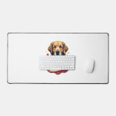 Retro Patriotic Golden Retriever Engraving Tee 4 (Clavier et souris)