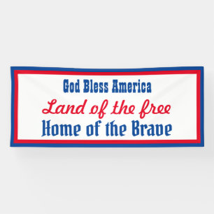 Retro Patriotic Red White God zonder Amerika Spandoek