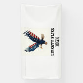 Retro Patriottische Adelaar 4 juli Vlag  Spandoek (Verticaal)