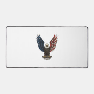 Retro Patriottische Adelaar Vector T-shirt Ontwerp Bureaumat
