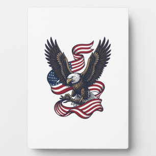 Retro Patriottische Adelaar Vector T-shirt Ontwerp Fotoplaat