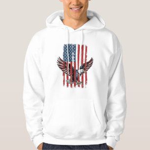 Retro Patriottische Adelaar Vlag Shirt Ontwerp_1