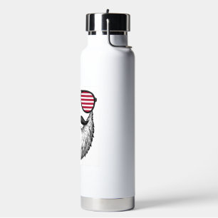 Retro Patriottische Baard Zonnebril Grafische Shir Waterfles