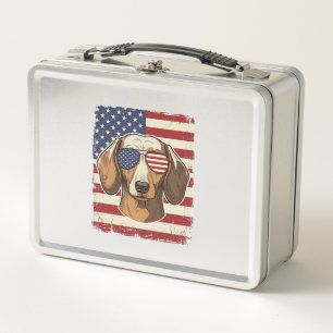 Retro Patriottische Dachshund Vlag Zonnebril Vecto