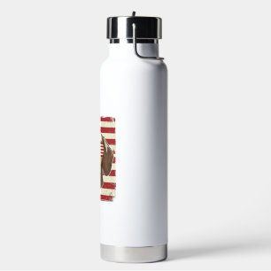 Retro Patriottische Dachshund Vlag Zonnebril Vecto Waterfles