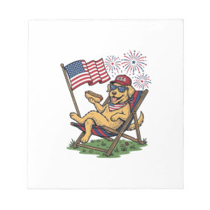 Retro Patriottische Katten USA Shirt Ontwerp (2)_1 Notitieblok