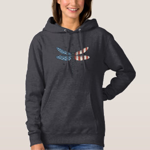 Retro Patriottische Libelle Vector T-shirt Ontwerp