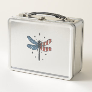 Retro Patriottische Libelle Vector T-shirt Ontwerp