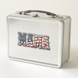 Retro Patriottische Mama Lettering T-shirt Ontwerp