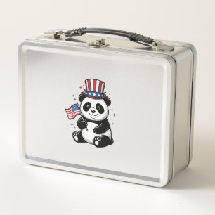 Retro Patriottische Panda Vlag Shirt Ontwerp_1