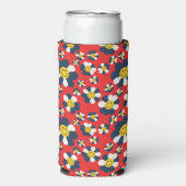 Retro Patriottische Smiley Face (Seltzer Voorkant)