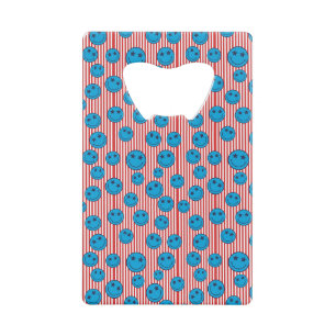 Retro Patriottische Smiley Face Kredietkaart Flessenopener