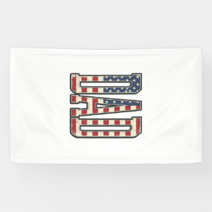 Retro Patriottische Vader Vlag Lettering T-shirt O Spandoek