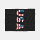 Retro Patriottische Verenigde Staten Nationale Ame Fleece Deken (Voorkant (Horizontaal))