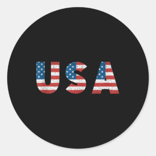 Retro Patriottische Verenigde Staten Nationale Ame Ronde Sticker