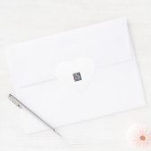 Retro Patriottische Vrije Geest Box Grafisch Ontwe Hart Sticker (Envelop)
