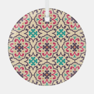 Retro patroon: behang, textielontwerp glas ornament