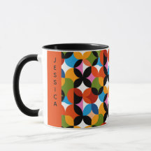 RETRO Patroon Kleurrijke Mid Century Modern Naam