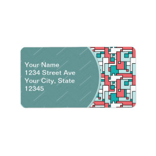 Retro Patroon van de Baksteen Etiket