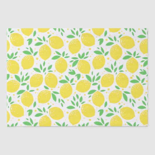 Retro patroon van Summertime Citrus Fruit Ti Tissuepapier (Voorkant)