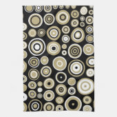 Retro Pattern Abstracte kunst - keukenhanddoek (Verticaal)