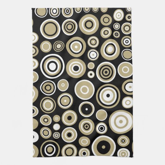 Retro Pattern Abstracte kunst - keukenhanddoek (Verticaal)