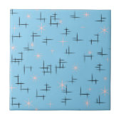Retro Pattern Atomic Age Tegeltje (Voorkant)