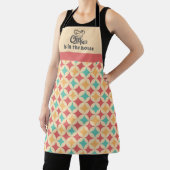 Retro Pattern CHEF IS IN HET HUIS Leuke quote Schort (Insitu)