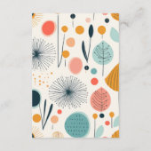 Retro  Pattern Wedding Gastgegevens Informatiekaartje (Achterkant)