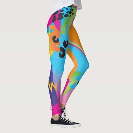 Retro Pattern Yogabroek Leggings (Rechts)