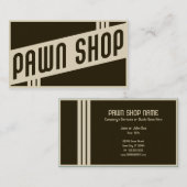 retro pawn shop visitekaartje (Voorkant / Achterkant)