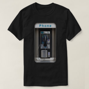 Retro Payphone Ontwerp, Telephone Booth Art T-shirt