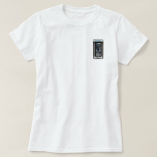 Retro Payphone Ontwerp, Telephone Booth Art T-shirt