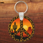 retro peace desert sleutelhanger (Voorkant)