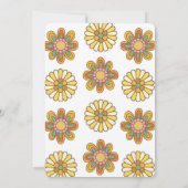 Retro Peace Love Baby Daisy Baby shower Invitation (Dos)