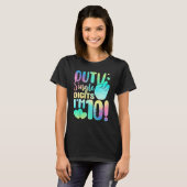 Retro Peace Out Single Digits Ik ben 10-tiental Dy T-shirt (Voorkant volledig)