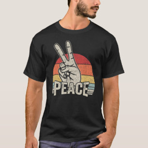 Retro Peace Sign Hippie Love T-shirt